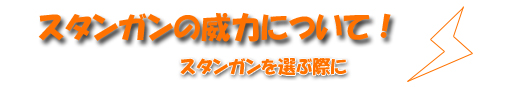 スタンガンの威力