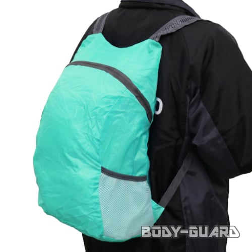 折りたたみ　リュックサック　エメラルドグリーン