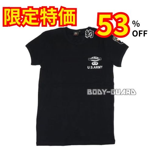【限定特価】U.S. ARMY　半袖Tシャツ　ブラック　L【ゆうパケット対応】