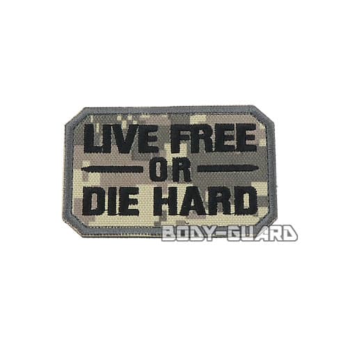 LIVE FREE OR DIE HARD　ワッペン　ACU迷彩【ゆうパケット対応】