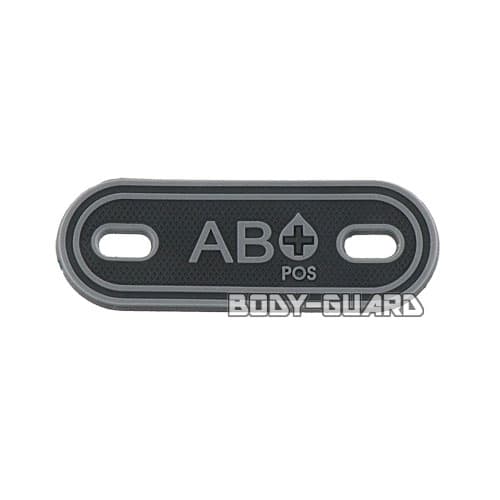 血液型マーカー　ブラック×グレーライン　AB+【ゆうパケット対応】