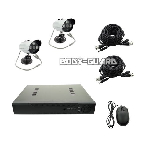防犯カメラ　レコーダーセット　HDD容量1TB　高画質1200TVLカメラ2個セット