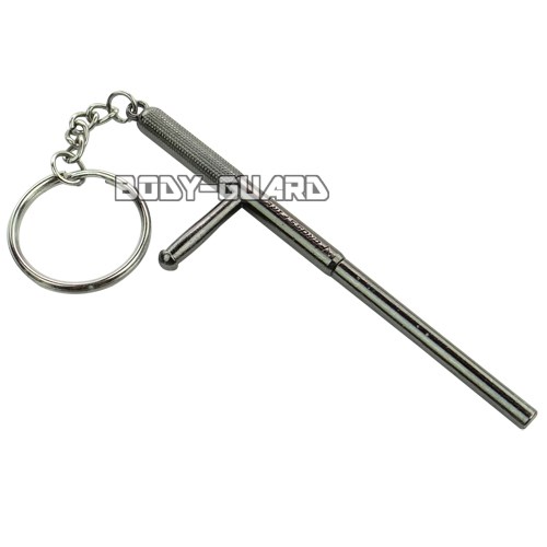 トンファー型　キーホルダー　グレー【ゆうパケット対応】