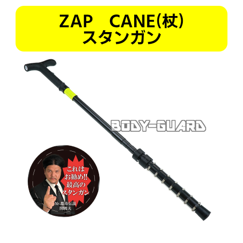 【関暁夫さんコラボパッケージ】ZAP　CANE(杖)スタンガン　ライト付　100万ボルト　充電式