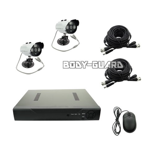 防犯カメラ レコーダーセット HDD容量1TB 高画質1200TVLカメラ2個 ...