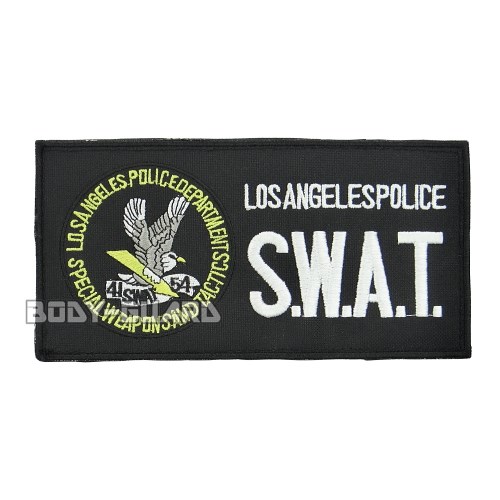 ワッペン　Los Angeles　SWAT　(約19.5x10cm)　LA小★